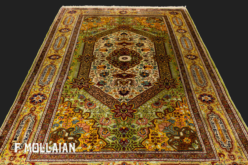 Antique Turkish Silk Kaysery Rug n°:55151652